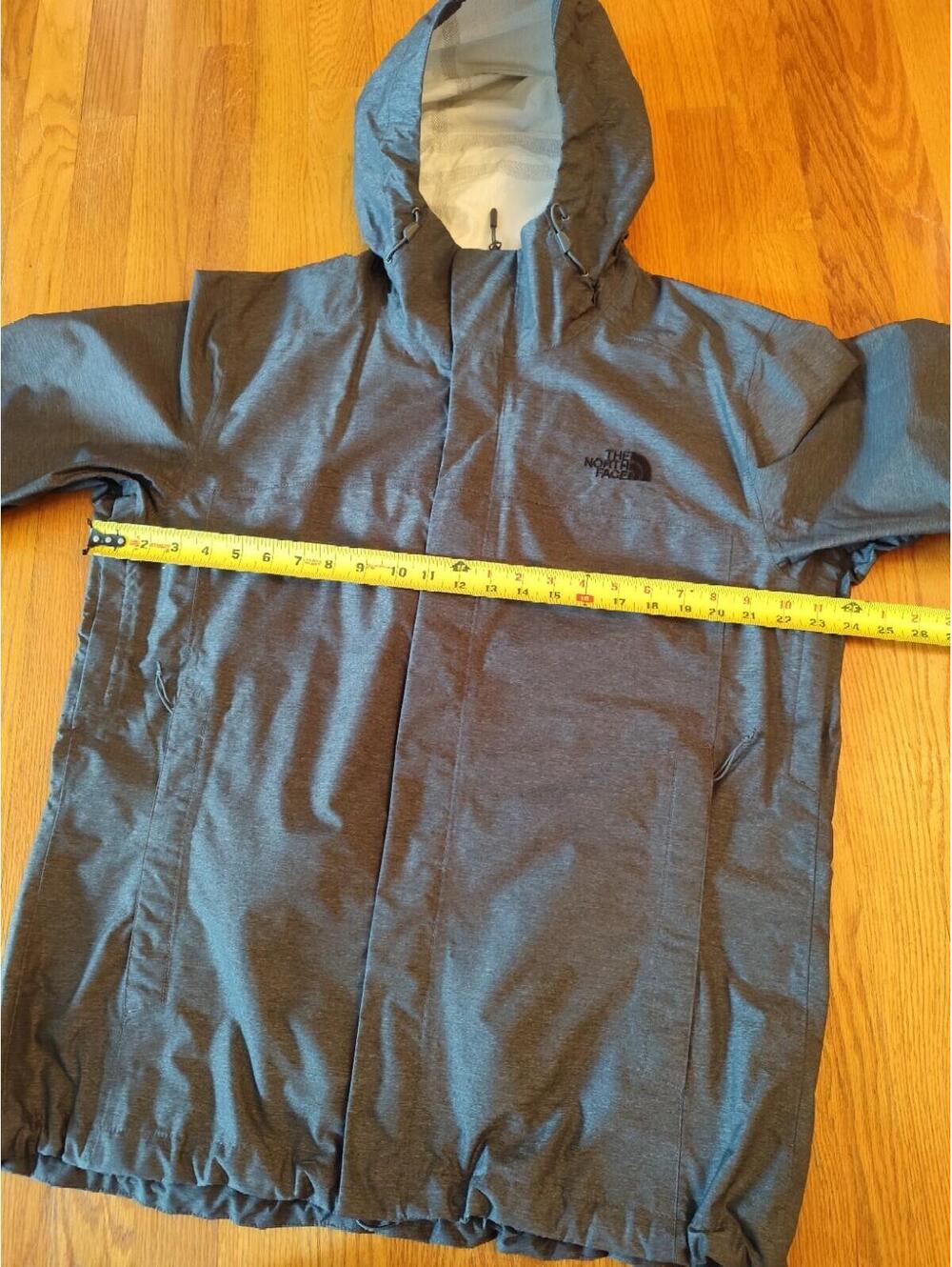North Face Venture 2 Full Zip Hooded Rain Jacket Dark Heather Grey Size Large - Picture 6 of 12
